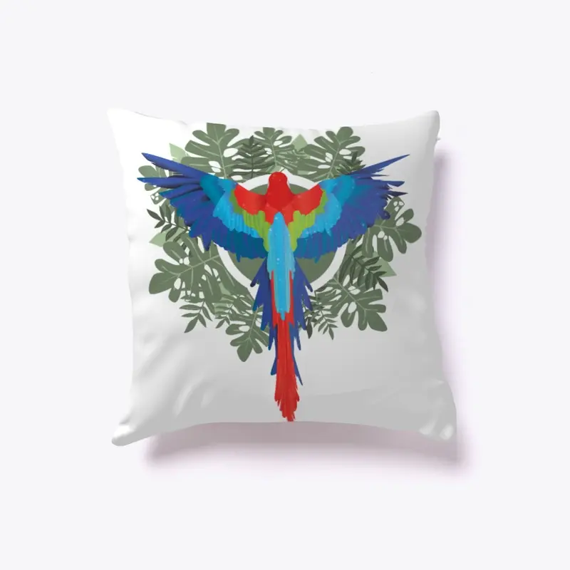 macaw pillow